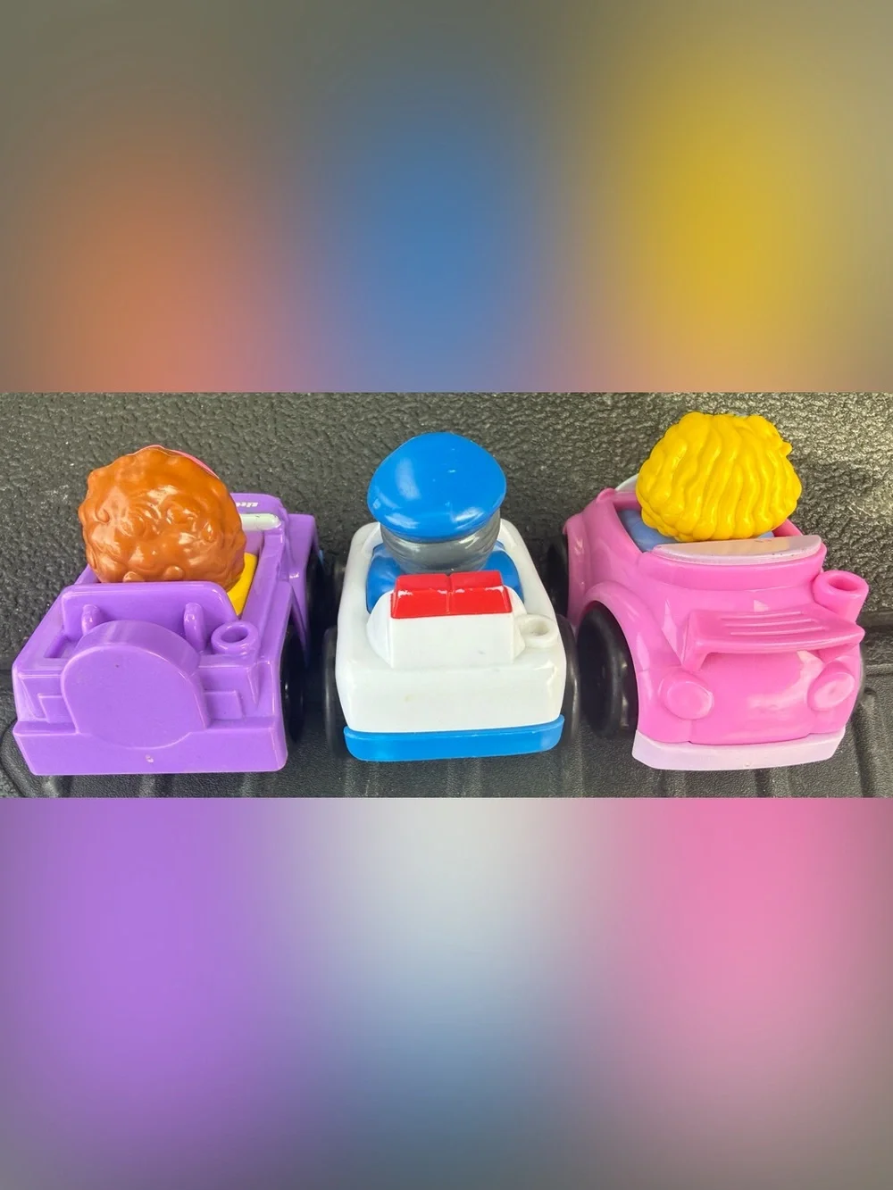 Fisher-Price Little People Wheelies 3-Piece Vehicle Lot 🚓💗💜
